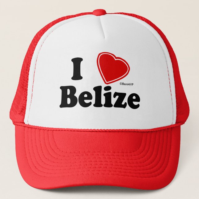 I Love Belize Trucker Hat (Front)