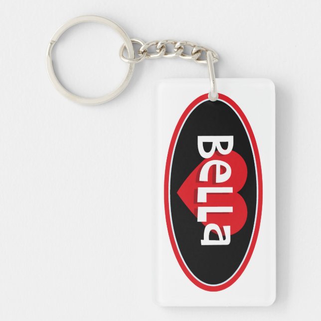 "I Love Bella" Keychain (Front)