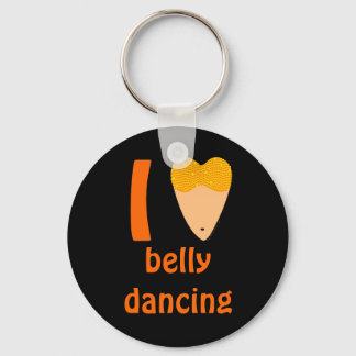 I Love Bellydancing Dancer Torso (I Heart) Keychain