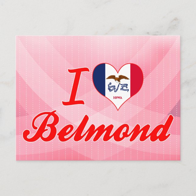 I Love Belmond, Iowa Postcard (Front)