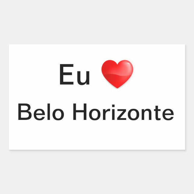 I love Belo Horizonte Rectangular Sticker (Front)
