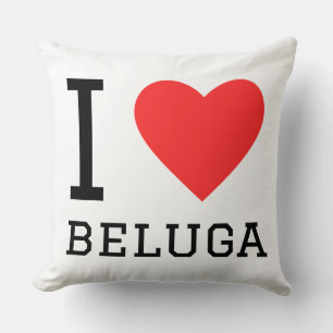I love beluga throw pillow