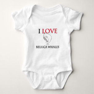 I Love Beluga Whales Baby Bodysuit