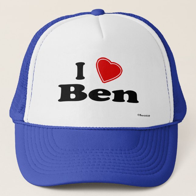 I Love Ben Trucker Hat (Front)