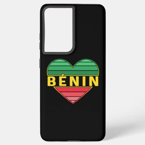 I Love Benin Beninese Flag Colors Heart Samsung Galaxy S21 Ultra Case