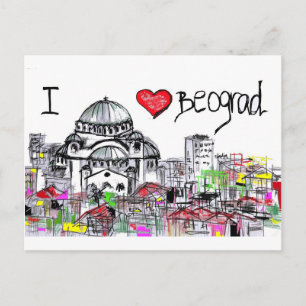 i love beograd1 postcard