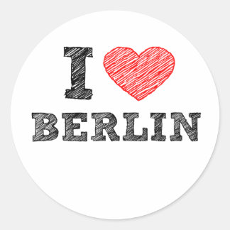 I Love Berlin Classic Round Sticker