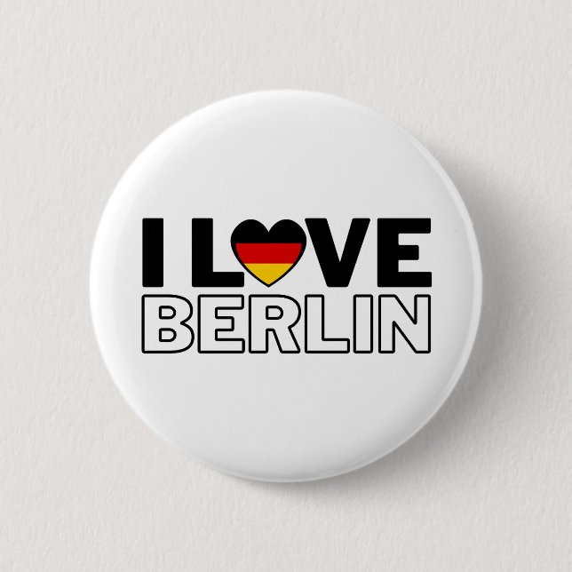 I LOVE BERLIN - For real Berliners! Button (Front)