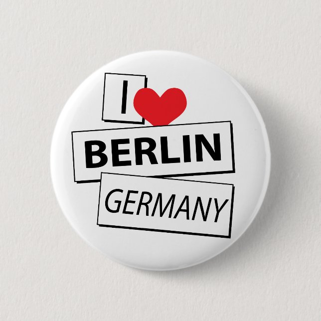 I Love Berlin Germany Pinback Button (Front)