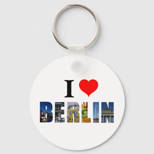 I Love Berlin Germany Travel City Photo Keychain