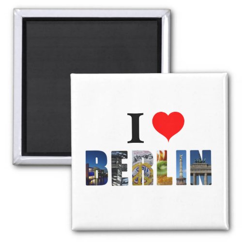 I Love Berlin Germany Travel City Photo Magnet