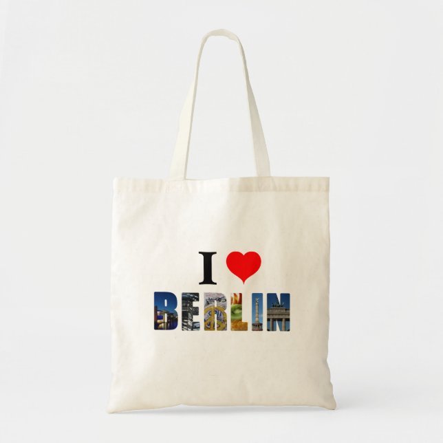 I Love Berlin Germany Travel City Photo Tote Bag (Front)