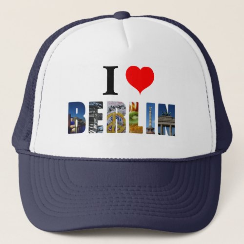 I Love Berlin Germany Travel City Photo Trucker Hat