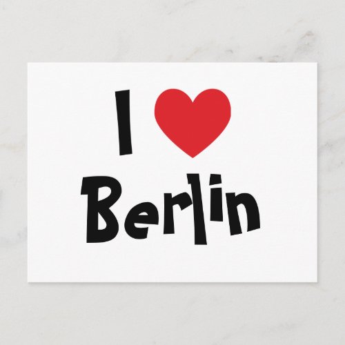 I Love Berlin Postcard