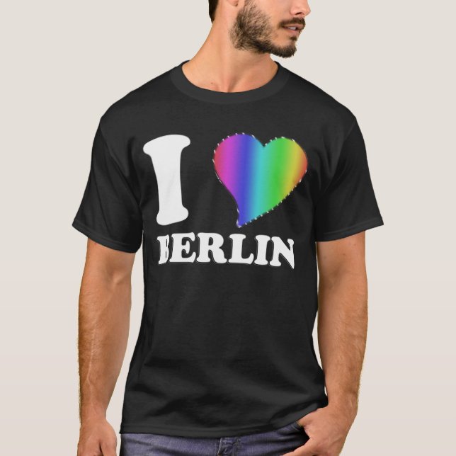 I LOVE BERLIN RAINBOW HEART 3D T-Shirt (Front)