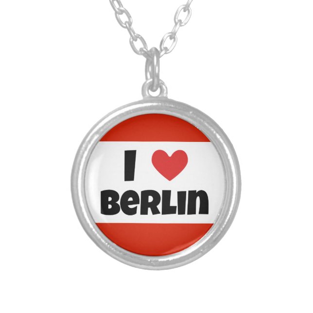 I love Berlin Silver Plated Necklace (Front)