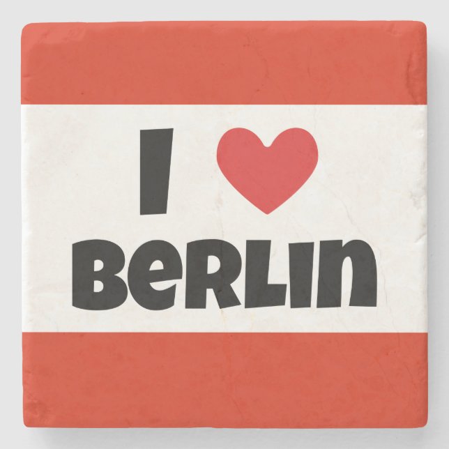 I love Berlin Stone Coaster (Front)