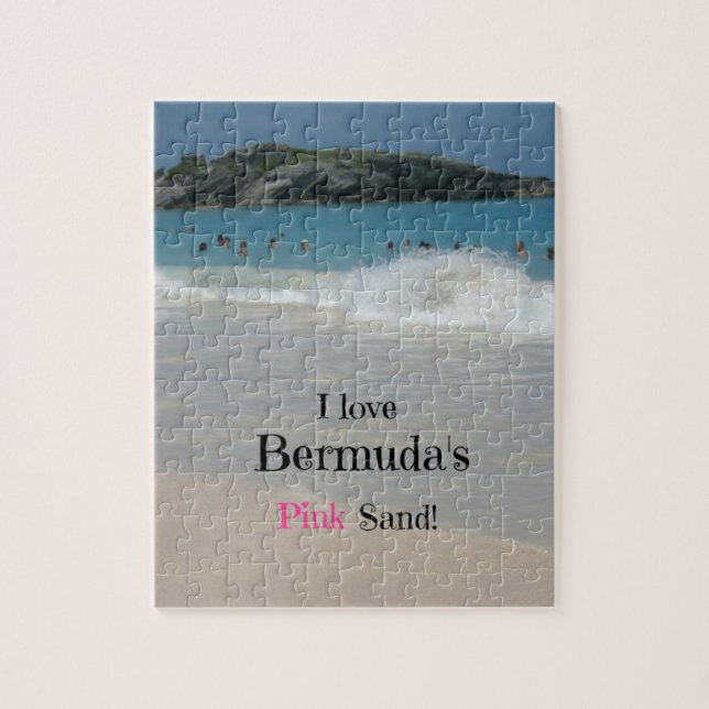 I love Bermuda's Pink Sand! Jigsaw Puzzle (Vertical)