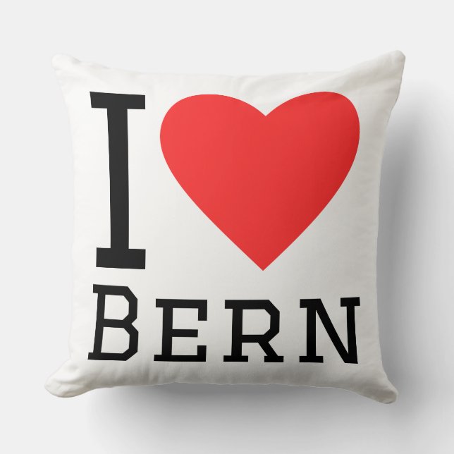 I love bern  throw pillow (Front)