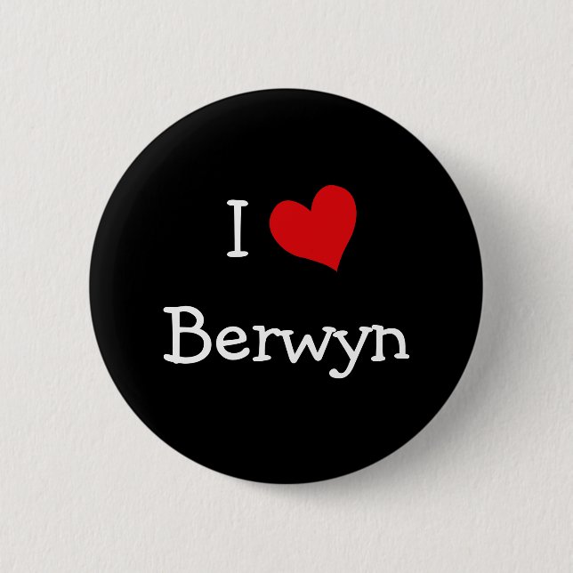 I Love Berwyn Pinback Button (Front)