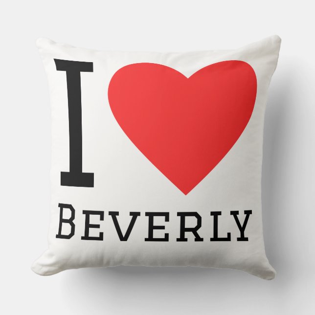 I love beverly throw pillow (Front)