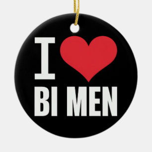 I Love Bi Me Bisexual Men Bi Pride Bisexual Pride Ceramic Ornament