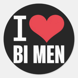 I Love Bi Me Bisexual Men Bi Pride Bisexual Pride Classic Round Sticker