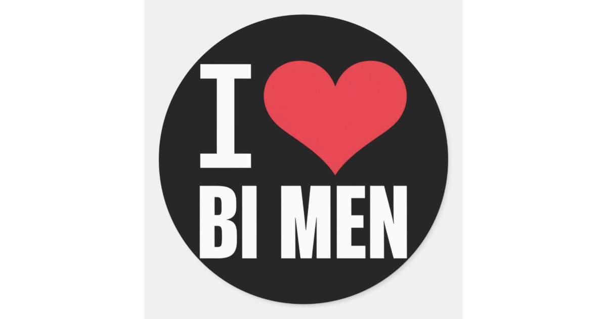 I Love Bi Me Bisexual Men Bi Pride Bisexual Pride Classic Round Sticker ...