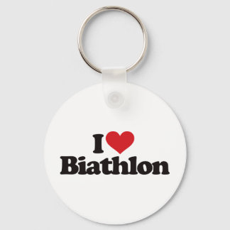 I Love Biathlon Keychain