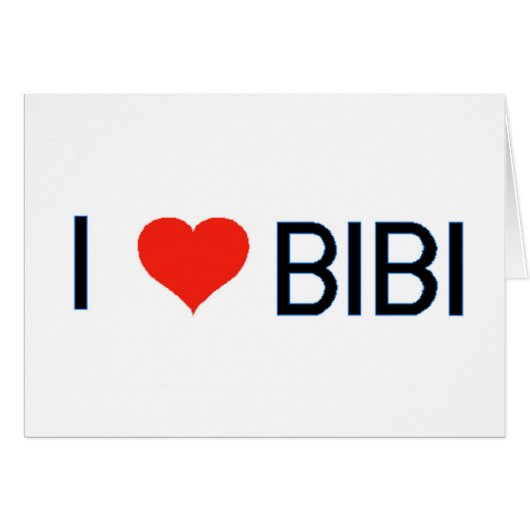 I Love Bibi Cards (Front Horizontal)