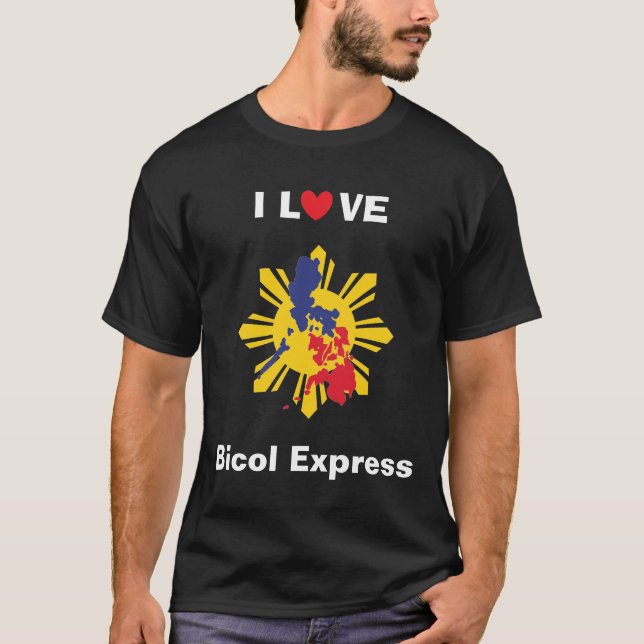 I Love Bicol Express Basic Dark Shirt (Front)