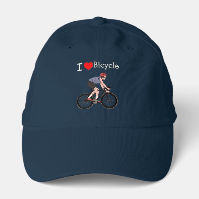 I Love Bicycle  Performance Cap (Front)