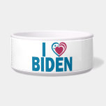 I Love Biden Bowl<br><div class="desc">I Love Joe Biden with our unique, patriotic red, white and blue U.S. flag inspired stars and stripes heart symbol. A great way to show your support for our Vice President and for the re-election of VP Joe Biden and President Barack Obama in the 2012 general election.</div>