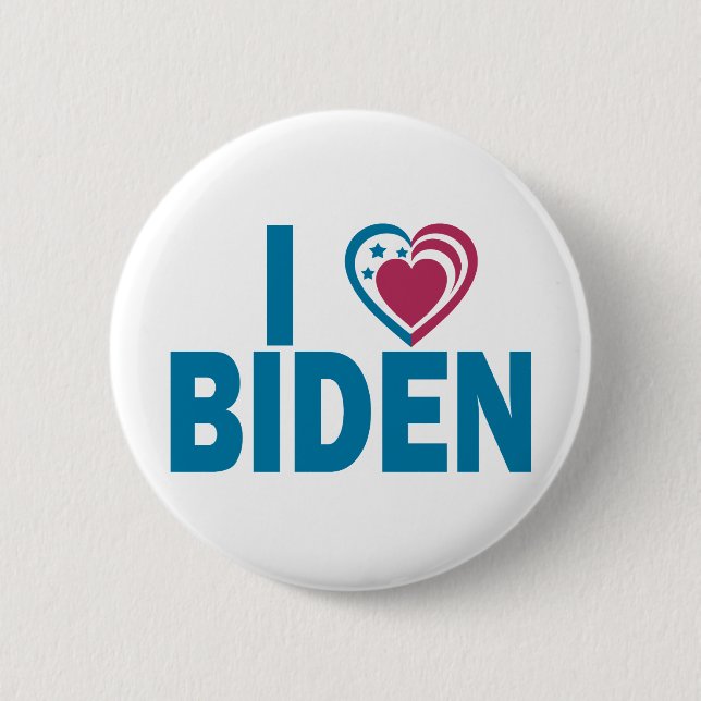 I Love Biden Button (Front)