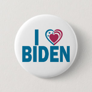 I Love Biden Button