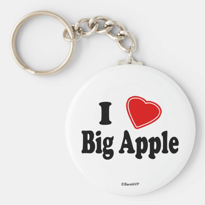 I Love Big Apple Key Chain