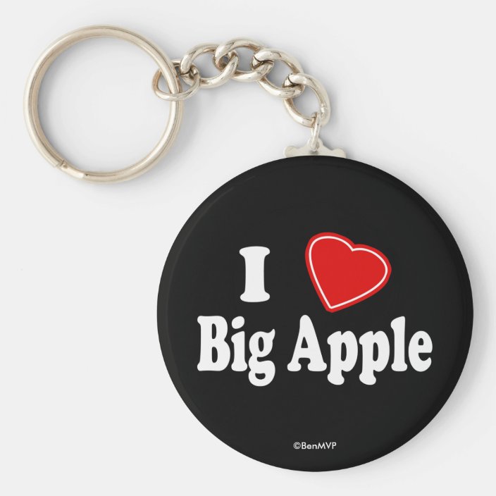 I Love Big Apple Keychain