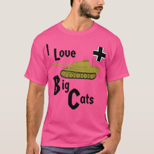 I Love Big Cats Panther  T-Shirt
