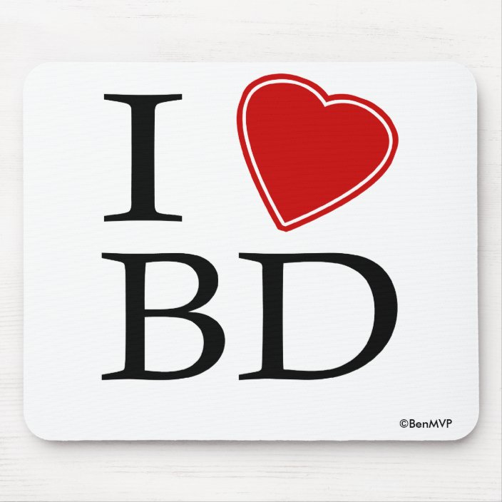 I Love Big D Mousepad