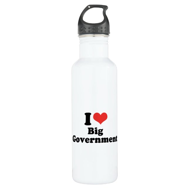 I LOVE BIG GOVERNMENT - .png Water Bottle (Front)