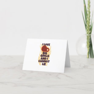I love big grills and I cannot lie Letterpress Thank You Card