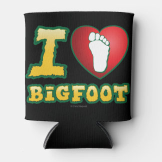 I Love Bigfoot - Sasquatch Believer Cryptozoology Can Cooler