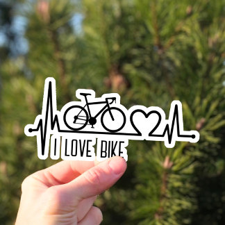 I love bike sticker