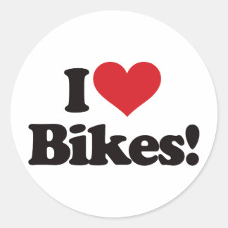 I Love Bikes! Classic Round Sticker