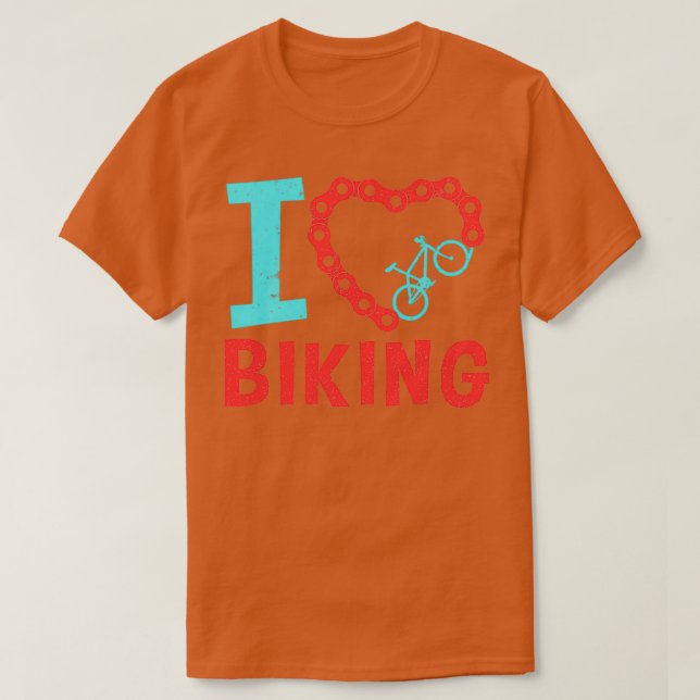 I love biking bike gift MTB T-Shirt (Design Front)
