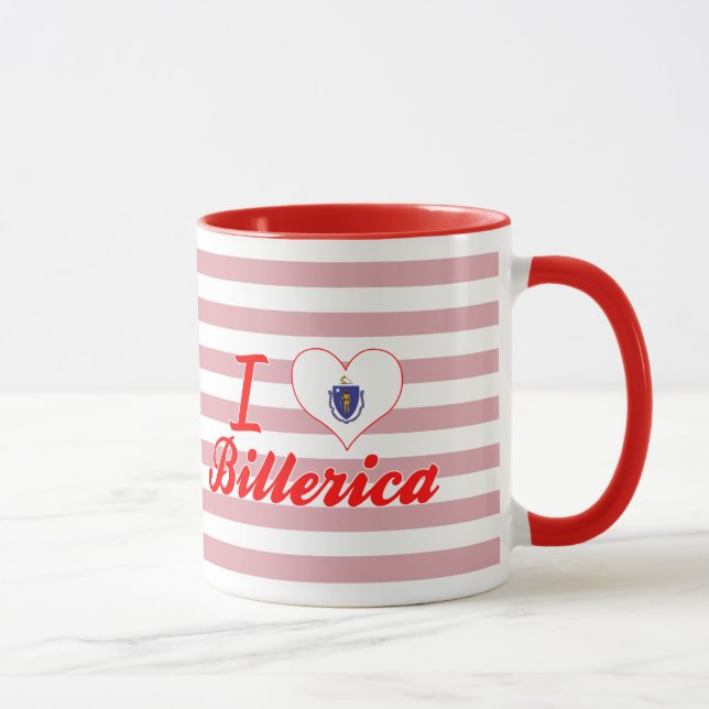 I Love Billerica, Massachusetts Mug (Right)