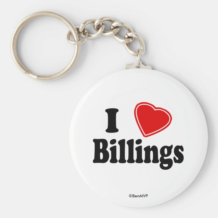 I Love Billings Key Chain