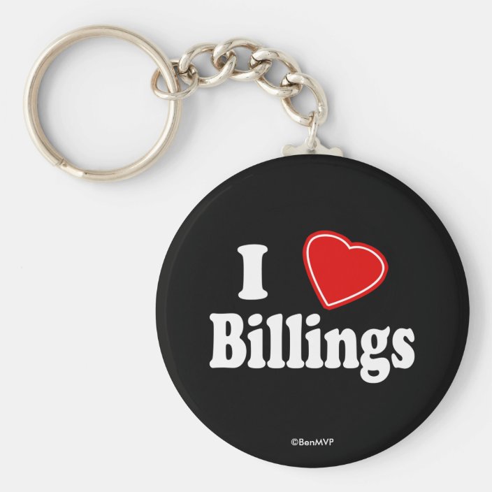 I Love Billings Key Chain