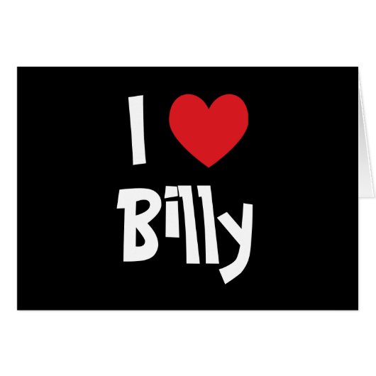 I Love Billy Cards (Front Horizontal)