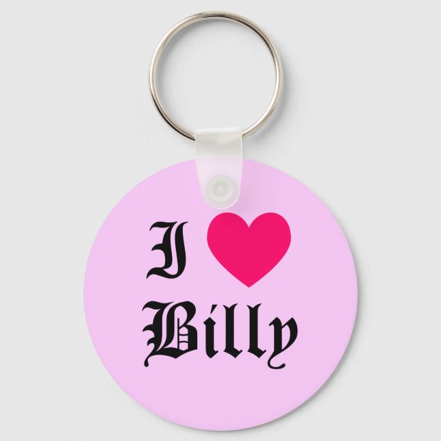 I Love Billy Keychain (Front)